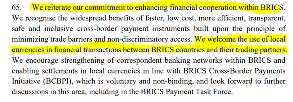 BRICS közlemény